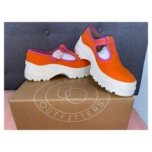 UO Shirlee Chunky Canvas T-Strap Oxford⚡️